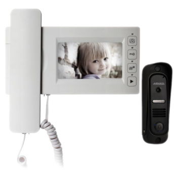 WIDEODOMOFON ABAXO MC-430CM MONITOR 4,3'' + PAMIĘĆ + KAMERA PINHOLE